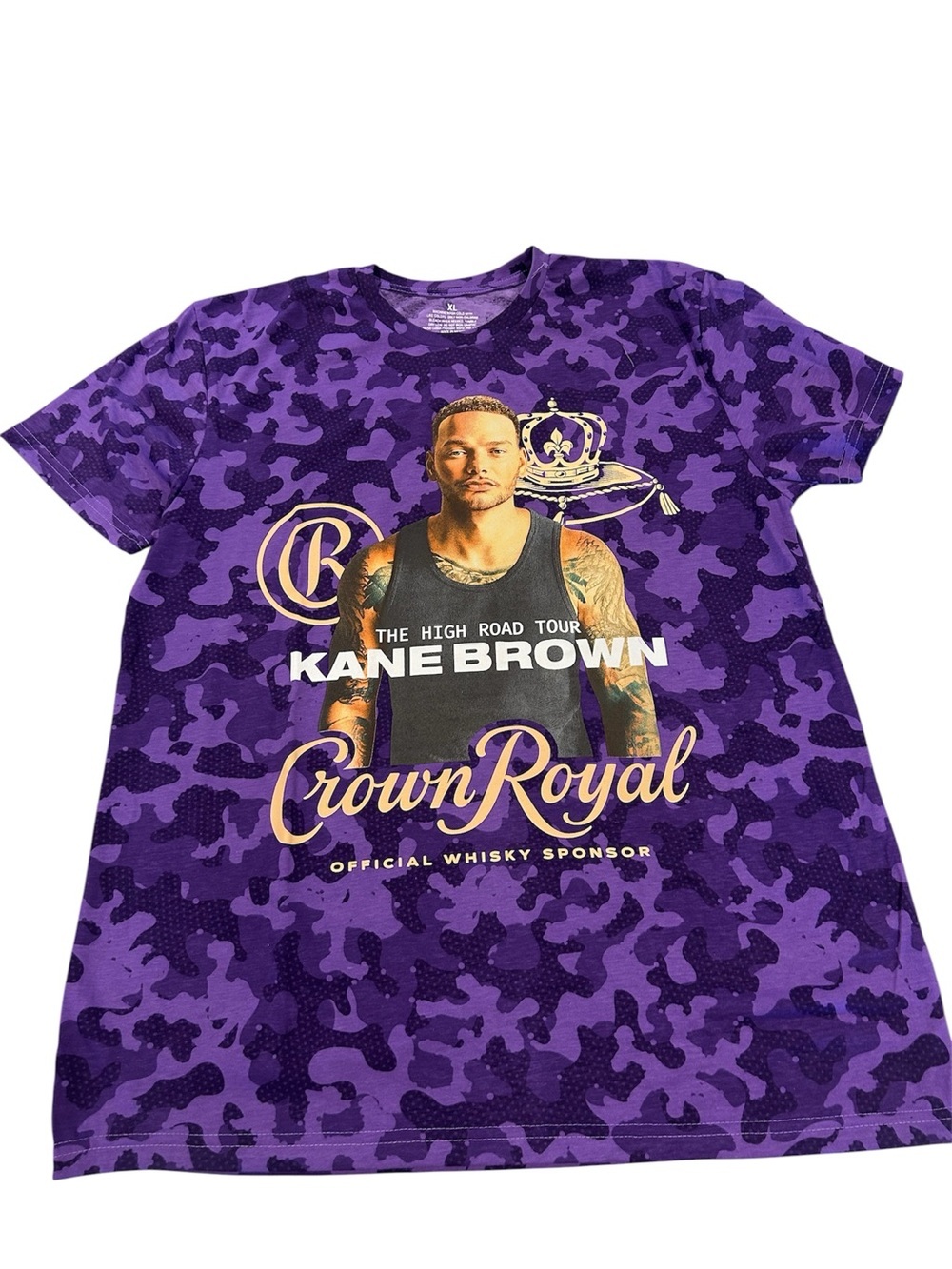 Crown Royal x Kane Brown Purple Camo Tour Tee - Picture 2 of 5